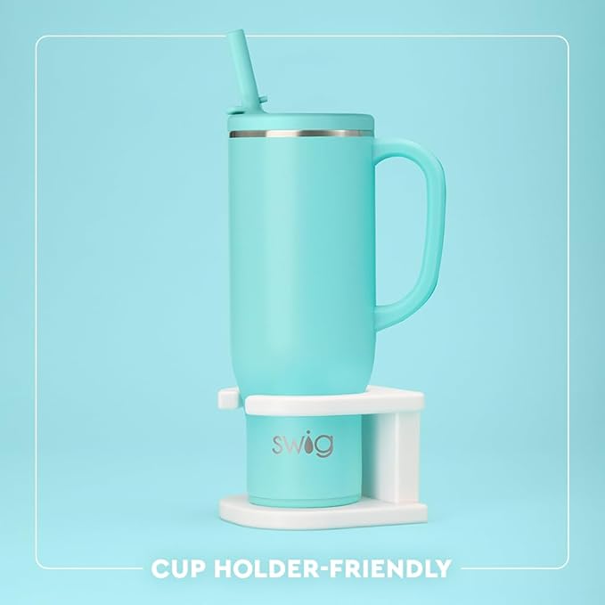 Swig Life 30oz Mega Mug, 30oz Tumbler with Handle and Straw, Large Insulated Tumblers, Cup Holder Friendly Travel Mug, Stainless Steel 30 oz Tumbler, Reusable Insulated Water Bottle (Hoppy Easter)