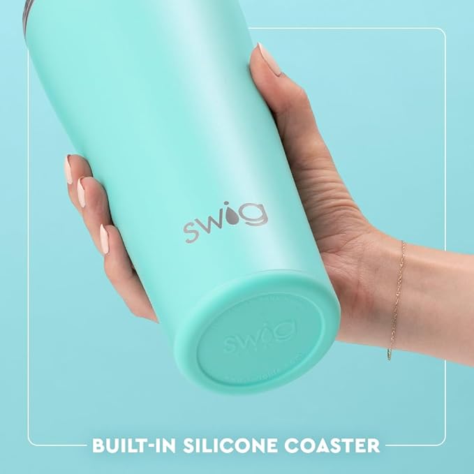 Swig Life 32oz Insulated Tumbler, Travel Coffee Tumbler with Lid, Cup Holder Friendly Travel Coffee Mug, Stainless Steel (Classic Nutcracker)