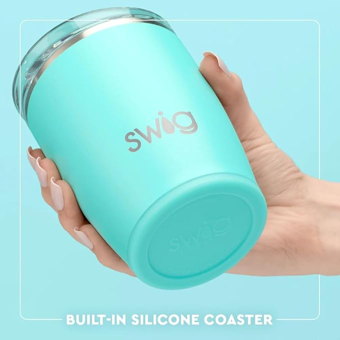Swig Life 12oz Insulated Tumbler, Travel Coffee Tumbler with Lid, Cup Holder Friendly Travel Coffee Mug, Stainless Steel, 12 oz Reusable Insulated Coffee Mug (Saturdays in Baton Rouge)