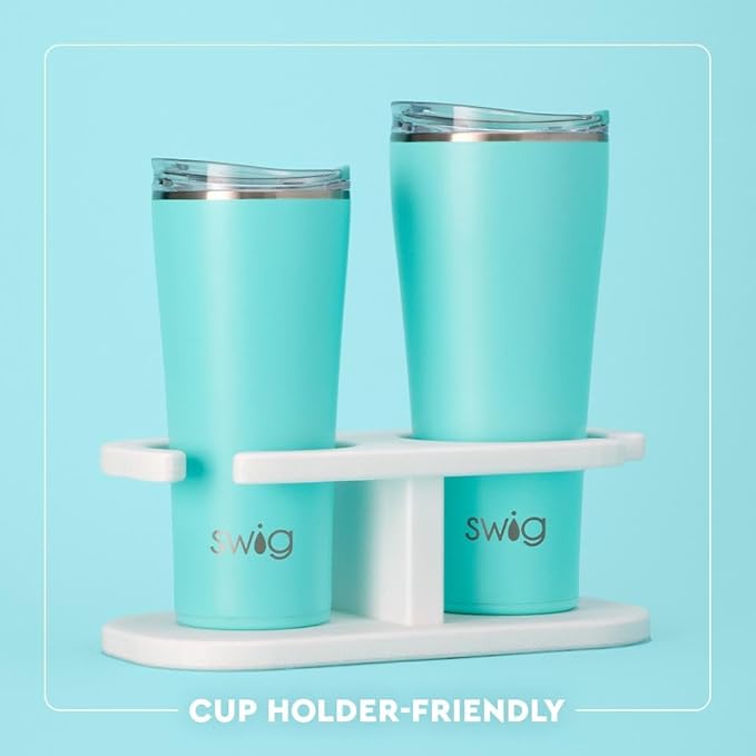 Swig Life 22oz Insulated Tumbler, Travel Coffee Tumbler with Lid, Cup Holder Friendly Travel Coffee Mug, Stainless Steel (Sun Chaser)