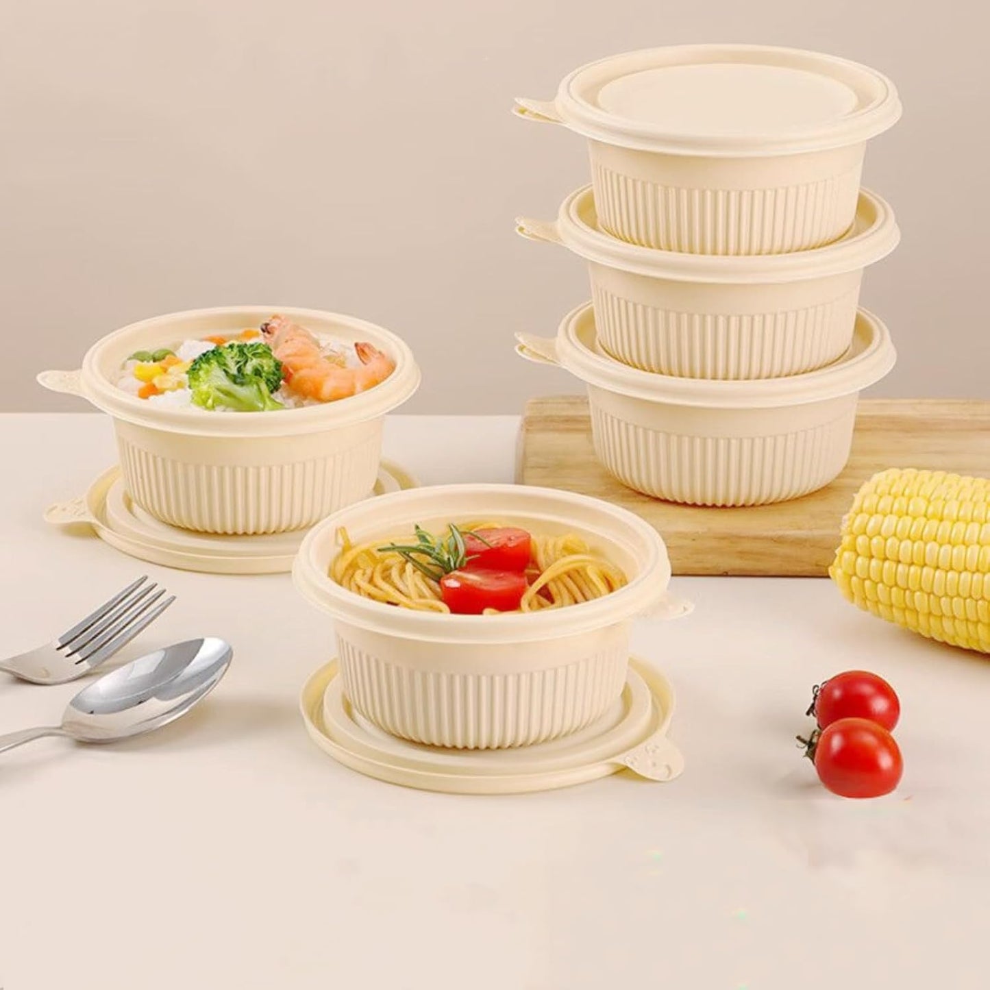 30 Pack 16 ounce Prep Meal Containers, Food Storage Boxes. Reusable Takeaway Containers, Stackable Bento Boxes. Microwave Refrigerators Are Safe.
