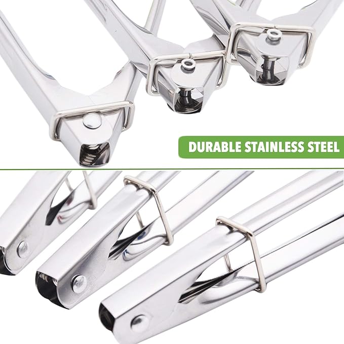 Mini Tongs with Silicone Tips 7-Inch Small Serving Tongs, Set of 3 (Yellow)