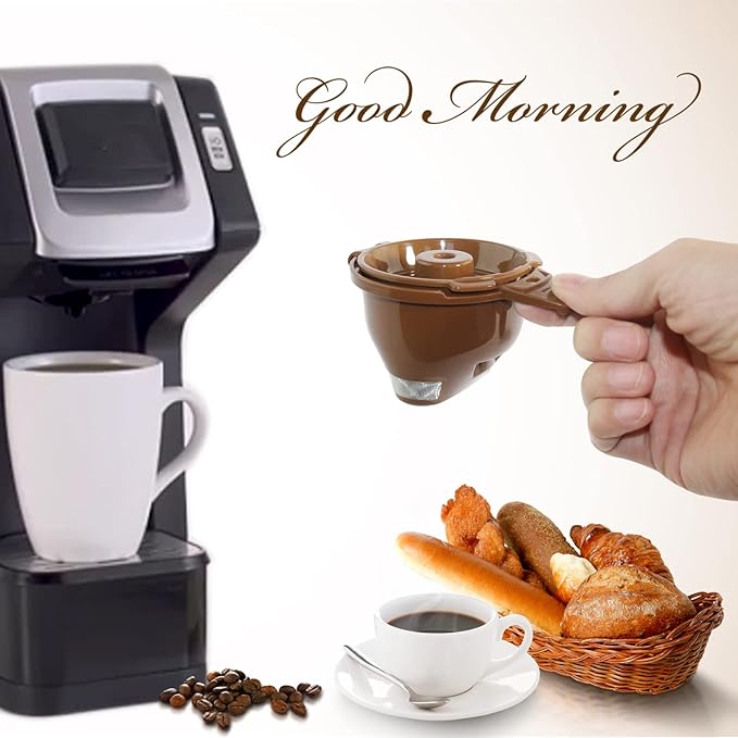 2-Pack Single Serve Ground coffee Brew Basket for Hamiltion FlexBrew Coffee Maker Models 49974 49975 49976 49979 49957 49954 49947 49940 49950 49966 49968 Filter Part, Brown
