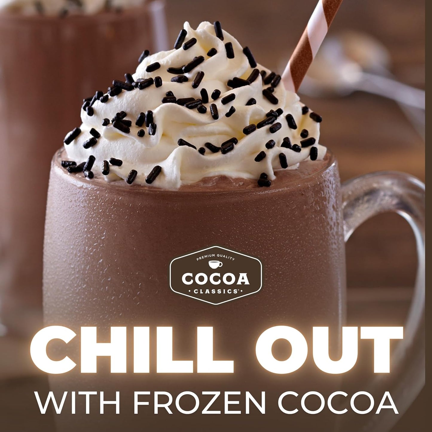 Cocoa Classics Arctic White Cocoa Mix, Hot Chocolate, Made with Nonfat Milk, Just Add Hot Water, Make Hot or Iced Cocoa, Gluten Free, 1.25oz Packets (Pack of 36)