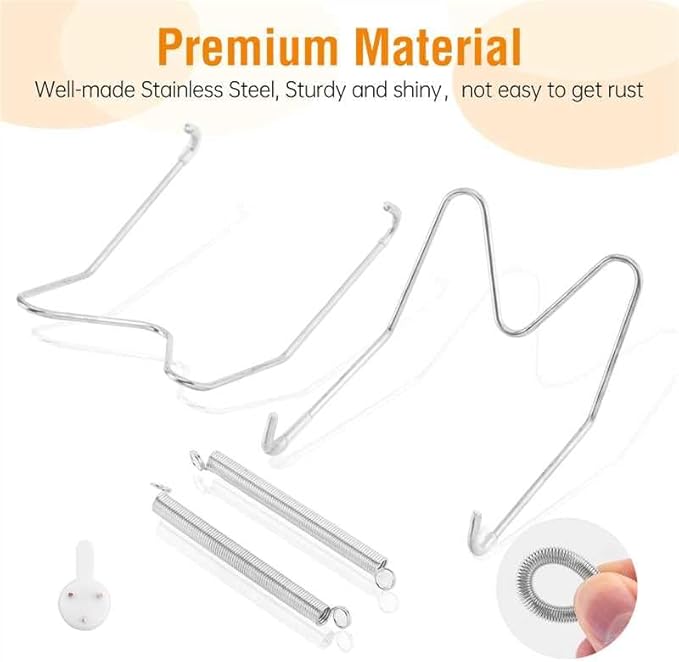 3 Pack Plate Hangers for The Wall, Suitable for 4-5 inch Art Plate, Stainless Steel Invisible Heavy Duty Wire Plate Holder with Wall Hooks, Plate Hangers for Displaying Plates, Platter, Dish, Silver