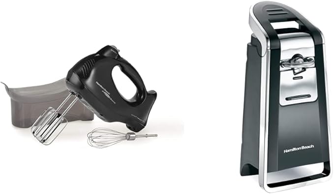 Hamilton Beach Electric Hand Mixer (62692) and Automatic Can Opener (76606ZA) Bundle