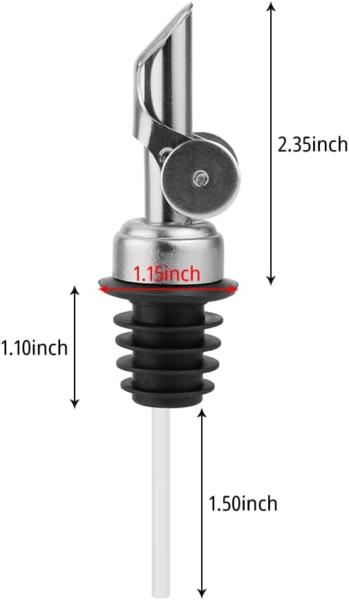 MEETSWEET Automatic Pour Spout, Stainless Steel, Leak-Proof, For Olive Oil, Vinegar, Wine & More (Rose)