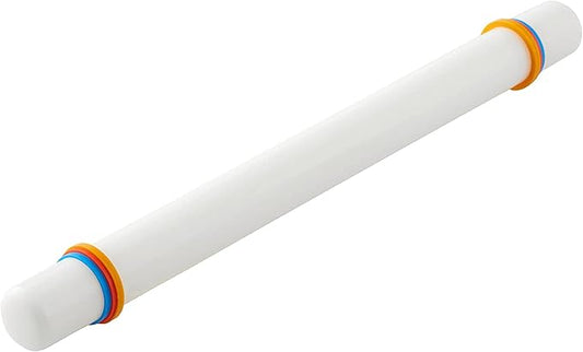 Wilton Large Fondant Rolling Pin with Guide Rings - Fondant Roller Ideal for Rolling Large Amounts of Fondant on Tiered Cakes, 20-Inch