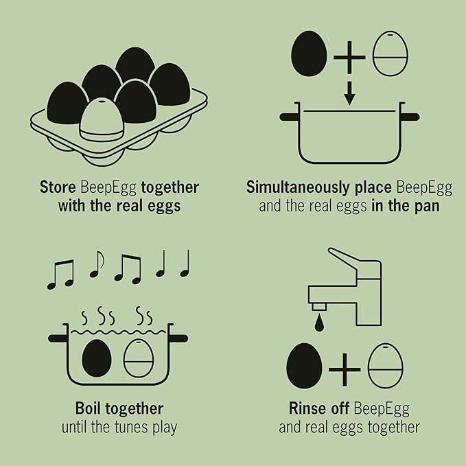 Western Beepegg – Egg Timer for Boiling Eggs – Musical Egg Cooker for Soft, Medium, Hard Boiled Eggs – Food Safe – Singing Floating Egg Timer – Egg Cooker for 3 Levels of Doneness - Brainstream