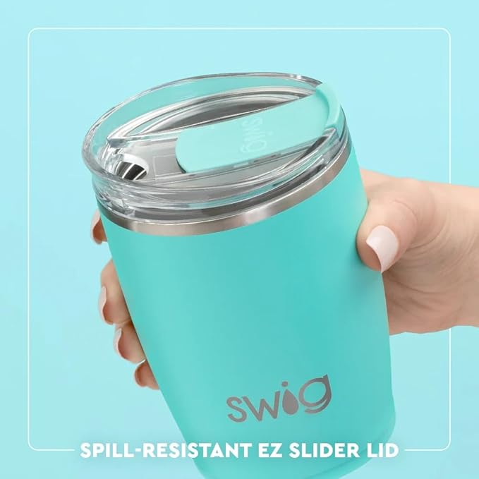 Swig Life 12oz Insulated Tumbler, Halloween Travel Coffee Tumbler with Lid, Cup Holder Friendly Travel Coffee Mug, Stainless Steel, 12 oz Reusable Insulated Coffee Mug (Boo Crew Mummy)