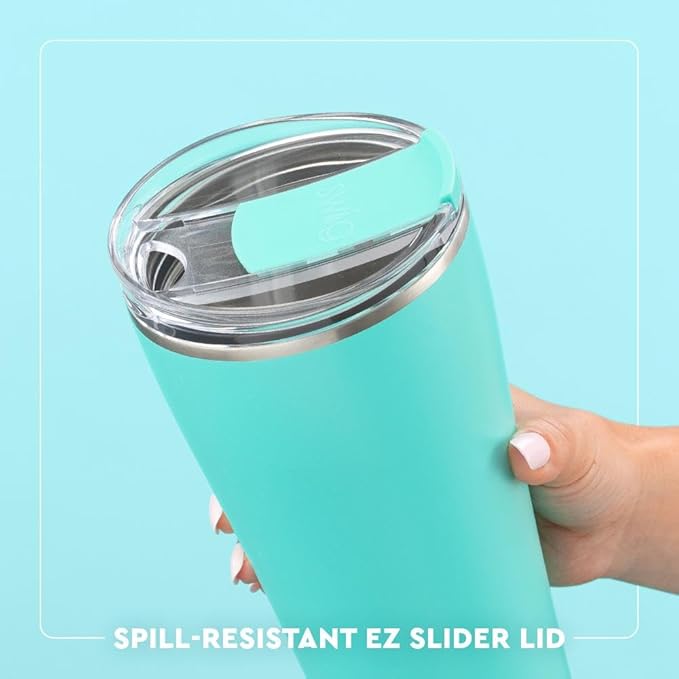 Swig Life 32oz Insulated Tumbler, Travel Coffee Tumbler with Lid, Cup Holder Friendly Travel Coffee Mug, Stainless Steel, 32 oz, Reusable Insulated Mug with Lid (Taco Night)