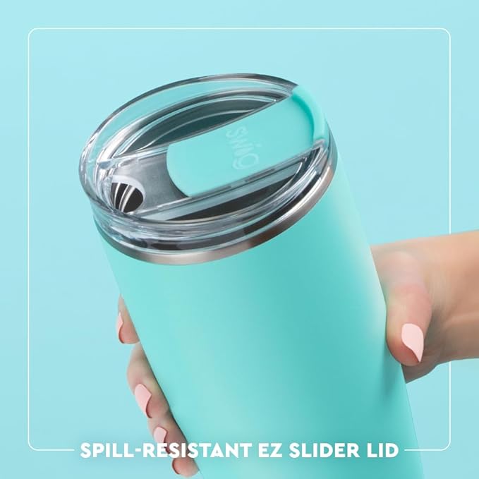 Swig Life 22oz Insulated Tumbler, Travel Coffee Tumbler with Lid, Cup Holder Friendly Travel Coffee Mug, Stainless Steel, 22 oz Tumblers, Reusable Insulated Mug with Lid (Melon Slice)