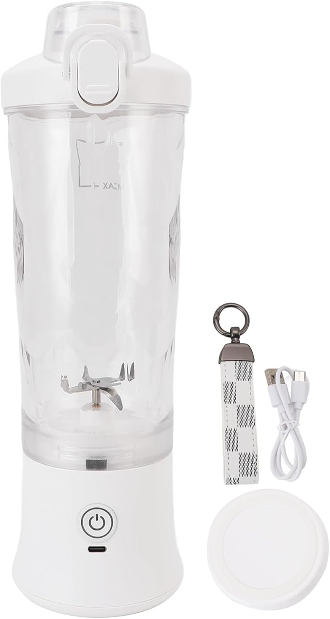 Portable Blender Handheld Blender Mini 600ml 18000RPM USB C Rechargeable with Stainless Steel Blades RGB Light for Travel Gym Home