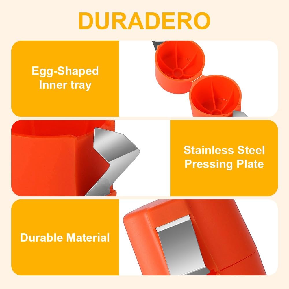 Stainless Steel Egg Shell Opener, 2025 New Egg Shell Cutter Egg Shell Separator for Raw Eggs Gadgets, Multifunctional Egg Cutter Egg Cracker Separator for Home Kitchen (Yellow Red Pink)