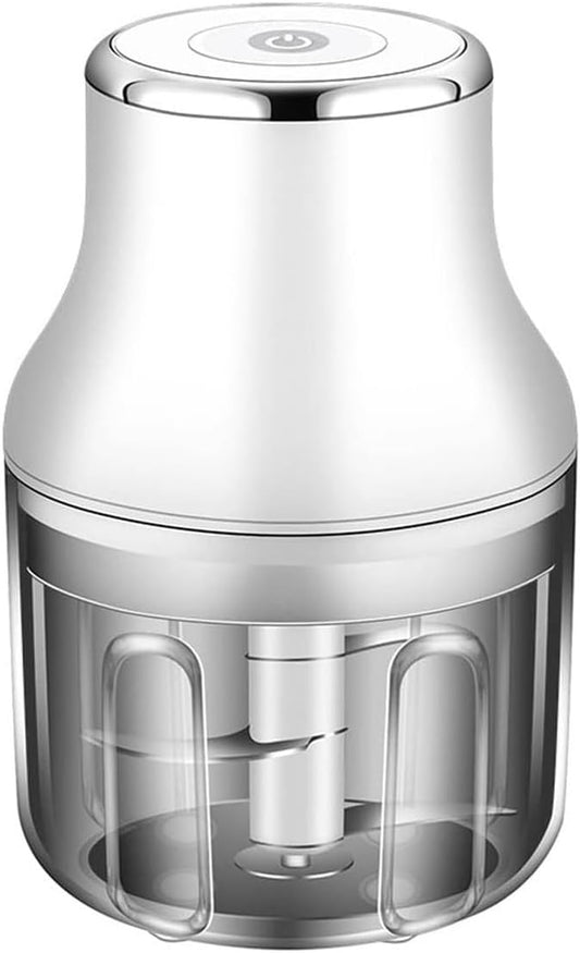 Electric Garlic Chopper, Mini Portable Food Chopper for Garlic Onion, USB Chargable Powerful Vegetable Chopper Garlic Mincer Garlic Press Small Food Processor for Veggie Meat (Size : Large)