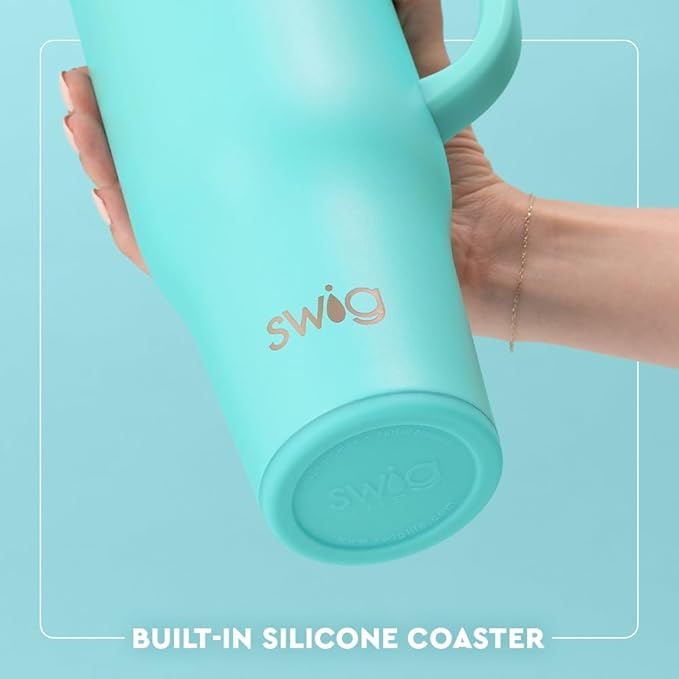 Swig Life 40oz Mega Mug, 40 oz Tumbler with Handle and Straw, Cup Holder Friendly, Dishwasher Safe, Extra Large Insulated Tumbler, Stainless Steel (Cookie Jar)