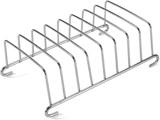 Silver 8 Holes Stainless Steel Tool Toast Cooling Grid Bread Rack Rectangle Air Fryer Accessories Organizer Safe Healthy Stainless Steel Toast Rack Baking Tools Accessories Cooling Racks