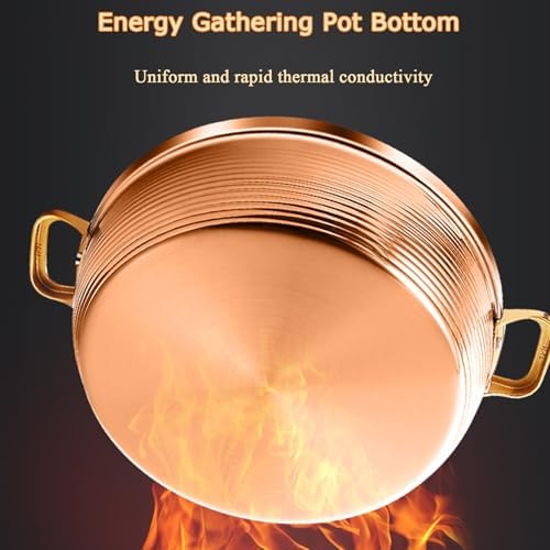 Large Stainless Steel Moroccan Tagine Pot - Non-Stick Casserole with Cone Lid & 2 Handles (30cm/11.8in, Gold) - Perfect for Authentic Moroccan Cooking