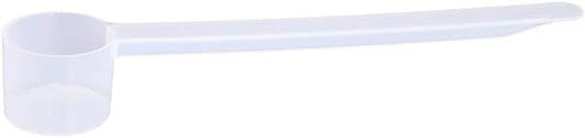 Plastic Measuring Scoop, (6.5 cc | 6.5 mL) Long Handle Spoons for Powders, Granules, Coffee, Pet Food, Baking Supplies, Protein and Other Dry Goods, BPA Free (Set of 1)