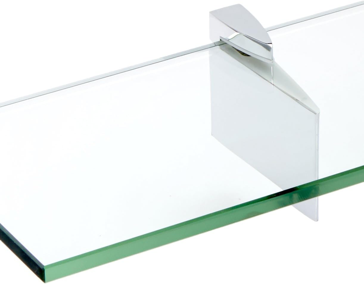Spancraft Glass Raven Glass Shelf, Chrome, 6 x 30