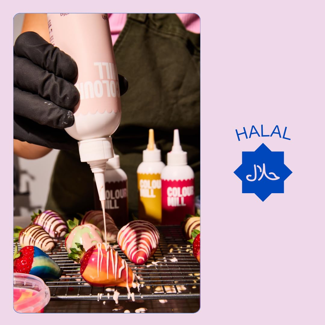 Colour Mill Chocolate Drip Easy-Melt Drizzle for Desserts, 125 Grams Cobalt