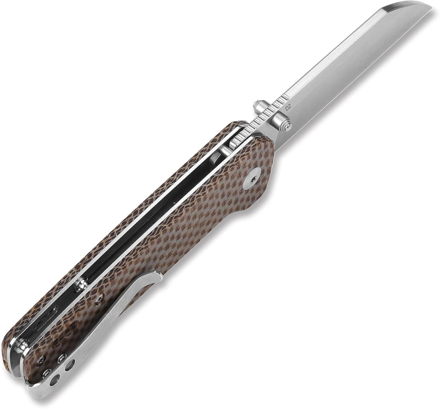 QSP Penguin Folding Knife – Rugged D2 Blade – Premium Micarta Handle – Smooth One-Hand Open – Deep Carry Clip – Left/Right-Handed Friendly – Perfect for EDC and Outdoor Adventures