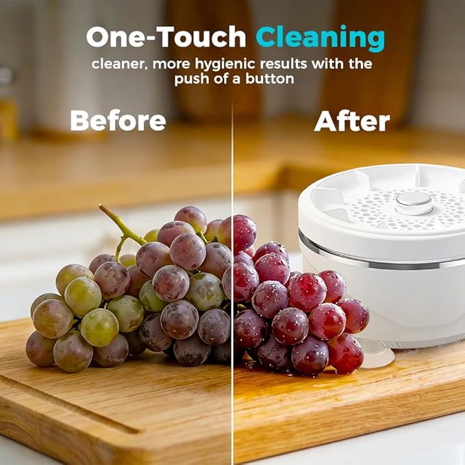 Fruit and Vegetable Washing Machine, 2026 New Fruit Cleaner Device, Effortless Vortex Fruit and Vegetable Purifier Clean Produce with Titanium Electrolysis Purification for Kitchen Home (2)