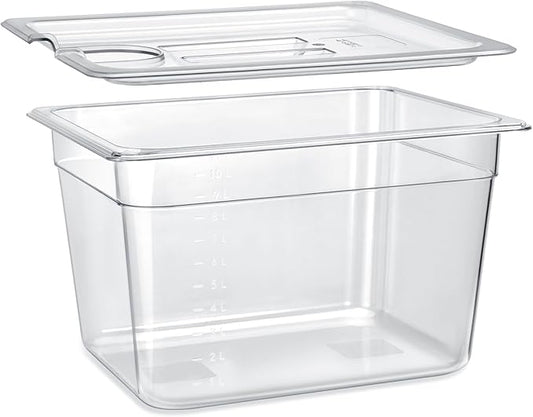HOMENOTE Sous Vide Container 12 Quart With Lid,BPA Free Complete Accessories For Anova and Most Sous Vide Cookers,Anova Container Kit