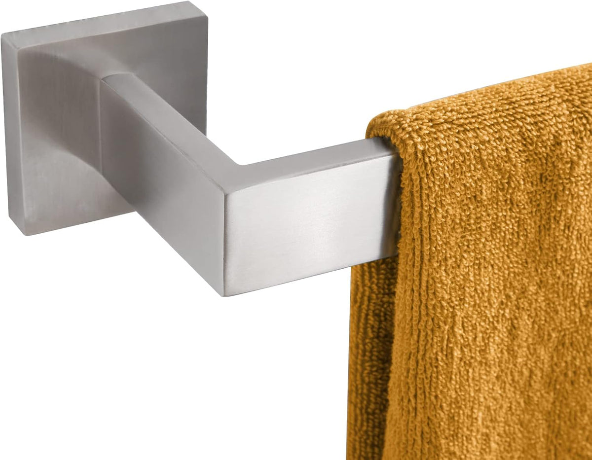 KOKOSIRI 24-Inch Single Towel Bar, Bathroom Kitchen Towel Holder, Wall Mounted SUS304 Stainless Steel Towel Rack, Brushed Nickel, B4003BR-L24
