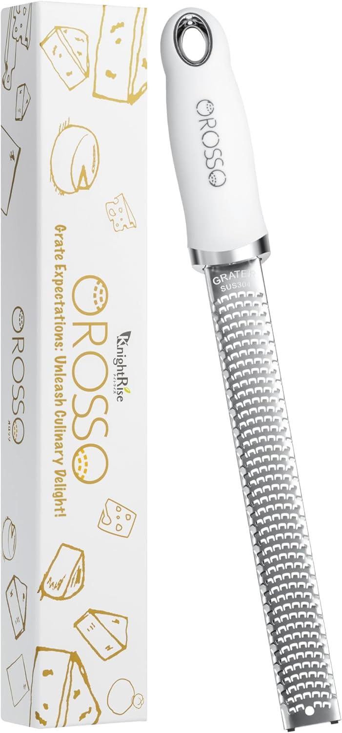 Grater, Lemon Zester Cheese Grater, Cheese Shavings, Parme Cheese, Ginger, Garlic, Zester Grater (white)