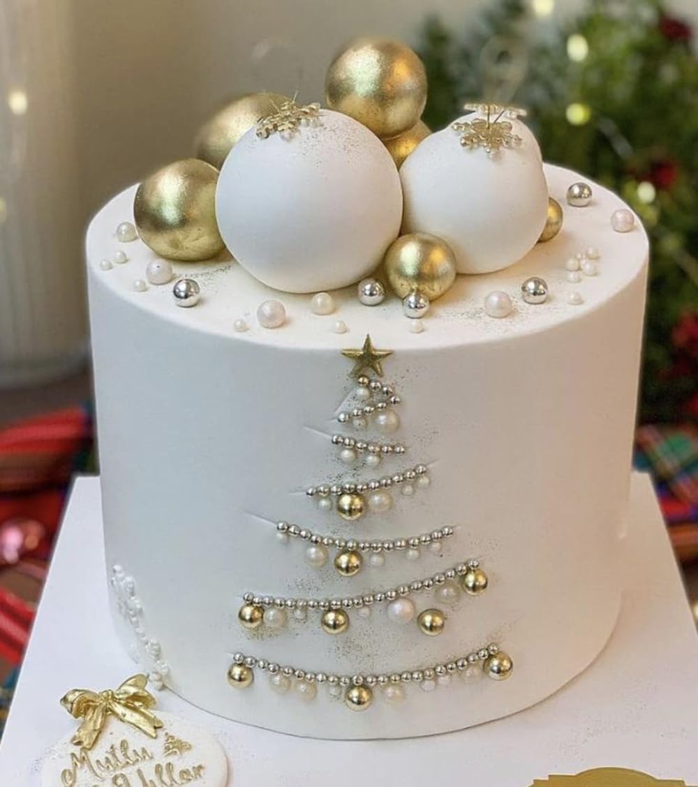 Gold Pearl Sugar Sprinkles 3.9 oz, 4mm Candy Pearls Ideal for Baking, Cake and Cupcake Toppers, Cookie Decoration, Ice Cream Topping, Wedding Shower Valentines Halloween Christmas