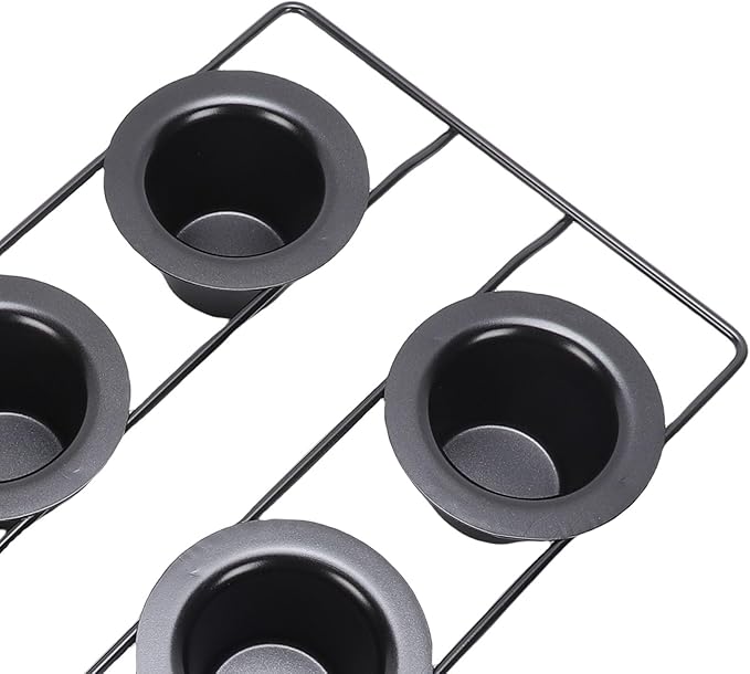 VBESTLIFE 6-Cup Popover Pan, Heavyweight Aluminized Steel with Nonstick Coating, for Yorkshire Pudding, Muffins, and Popovers