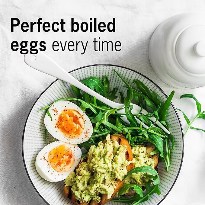 50s BeepEgg – Egg Timer for Boiling Eggs – Musical Egg Cooker for Soft, Medium, Hard Boiled Eggs – Food Safe – Singing Floating Egg Timer – Egg Cooker for 3 Levels of Doneness - Brainstream
