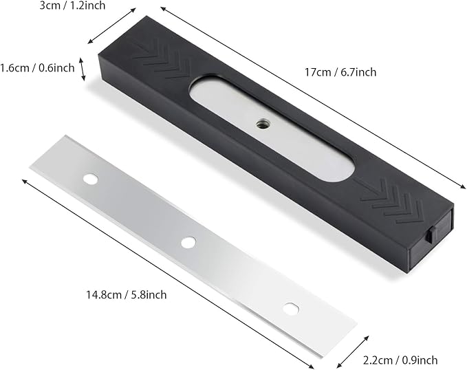 EHDIS 6 inch Razor Blades Paint Scraper Replacement Stainless Steel Blades for Window Scrapers, Double Edged, Pack of 25