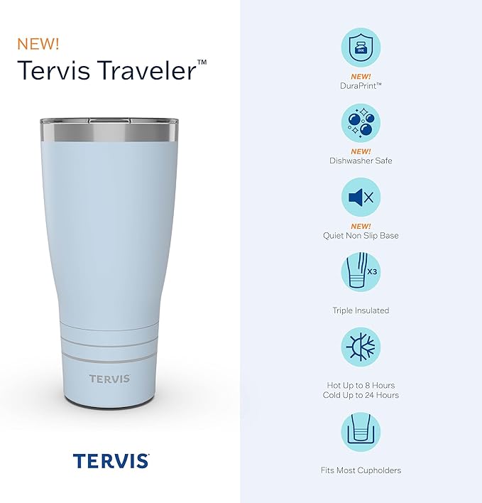 Tervis Traveler Harry Potter The Marauder's Map Triple Insulated Insulated Tumbler Travel Cup Keeps Drinks Cold & Hot, 30oz, Stainless Steel
