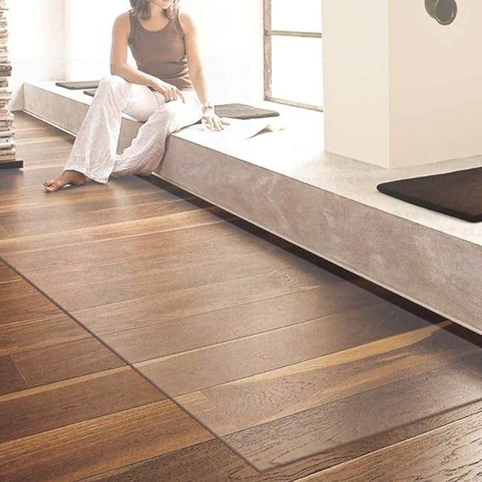 NECAUX Custom 12 x 32 Inch Frosted Desk Cover Protector, 1.5mm Thick Plastic Desk Pad Mat, Table Cover Tablecloth Protector for Office Computer Writing Desk, Side Table, End Table, Night Stand Dresser