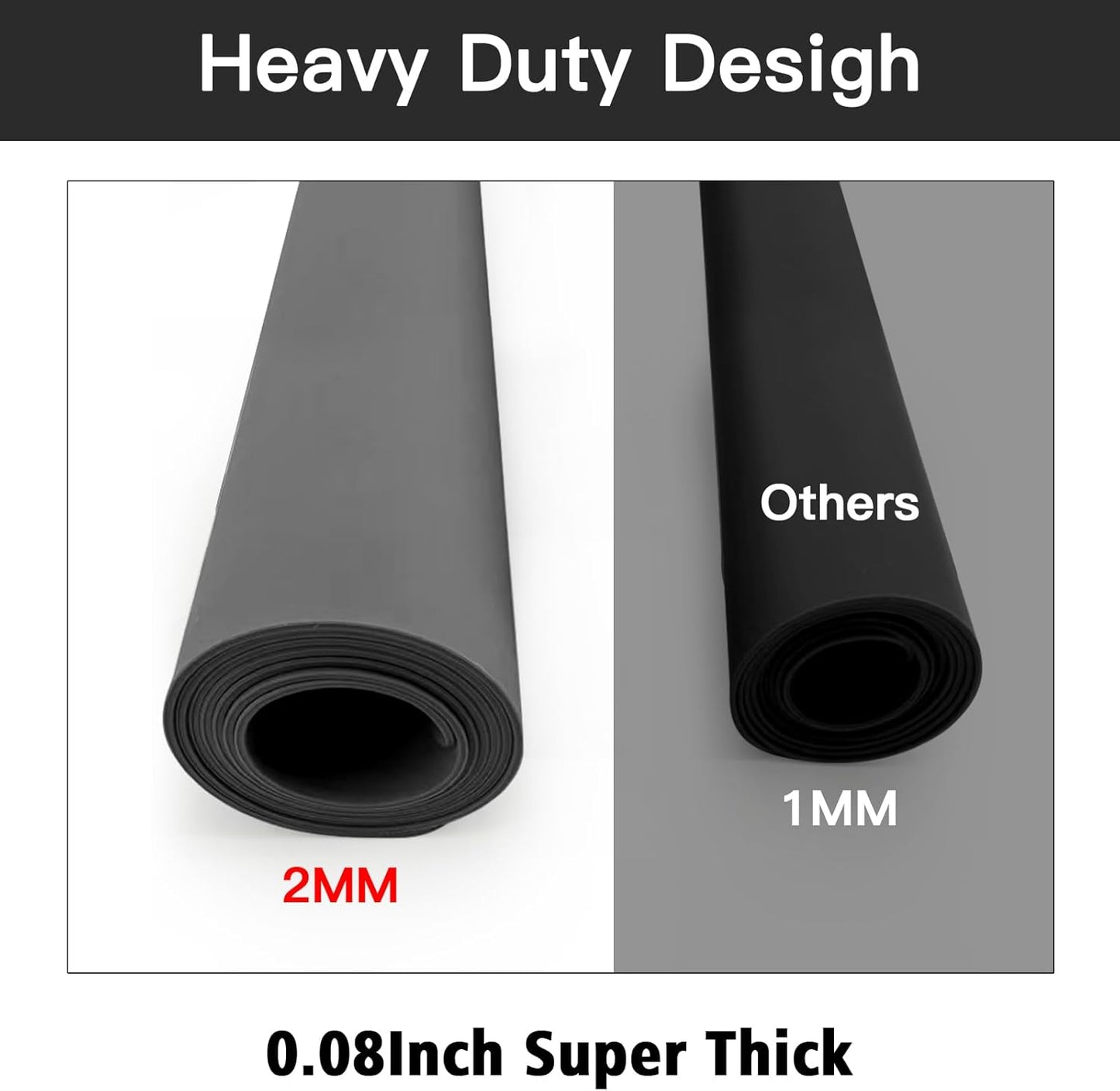 2MM Extra Thick Silicone Mats for Kitchen Counter (47.2"x23.6"x0.08"), Kitchen Island Largest Heat-Resistant Mat, Thicker Non-slip Desk Protect Mat, Multipurpose Countertop Protector, Dark Gray