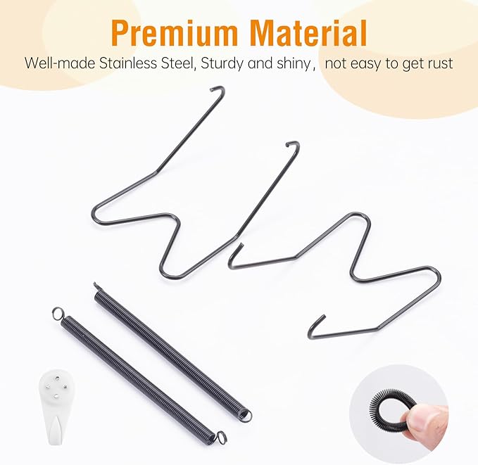Bilillo 15-Piece Strong Stainless Steel Plate Hangers Set, Invisible 6/8/10 Inch Wire Holders with Wall Hooks for 6–11 Inch Decorative, Antique & Ceramic Plates and Artwork (Black)