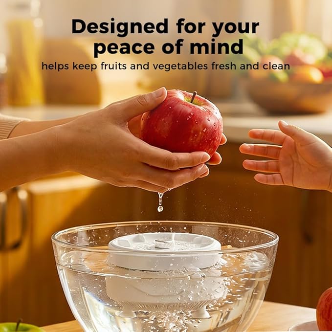 Fruit and Vegetable Washing Machine, 2026 New Fruit Cleaner Device, Effortless Vortex Fruit and Vegetable Purifier Clean Produce with Titanium Electrolysis Purification for Kitchen Home (2)