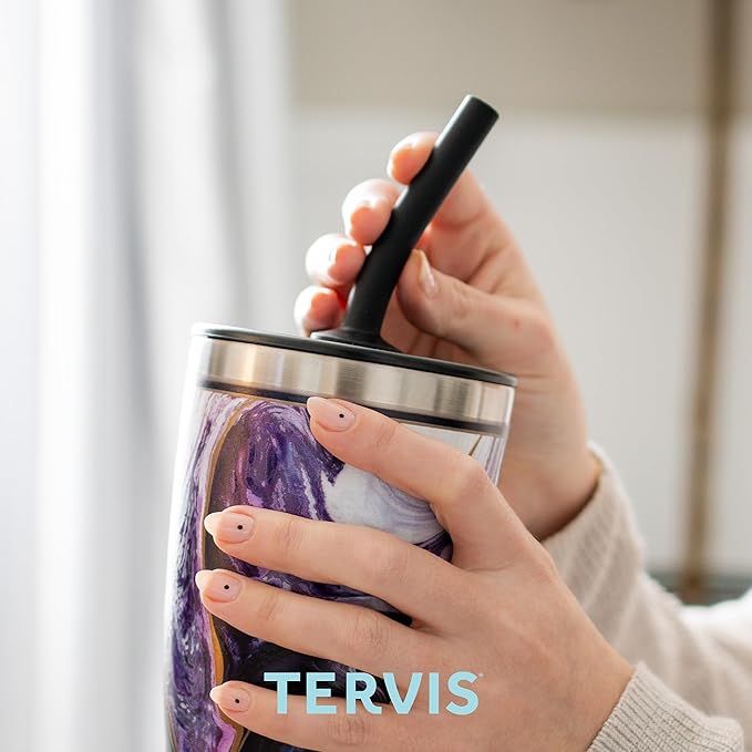 Tervis Traveler Tennessee Volunteers - Night Game Triple Walled Insulated Tumbler Travel Cup Keeps Drinks Cold & Hot, 30oz Straw Lid, Stainless Steel