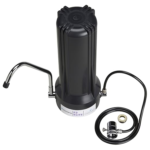 Home Master TMJRF2E Jr F2 Elite 5-stage Sinktop Water Filter System, 500 gallon replaceable, Filters Fluoride Chloramine Chlorine Chemicals Aluminum Lead Mercury Pesticides and more up to 93%
