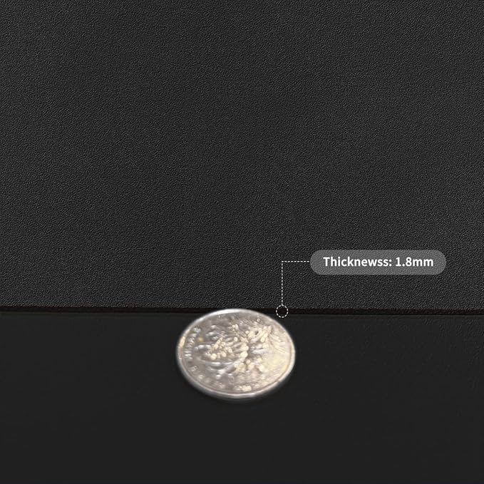 Leather Table Mat - 36x78 Inch Waterproof Easy to Clean Can Conceal Flaws Protector The Table Top from Scratches Used for Dining (Black+Black 36x78)