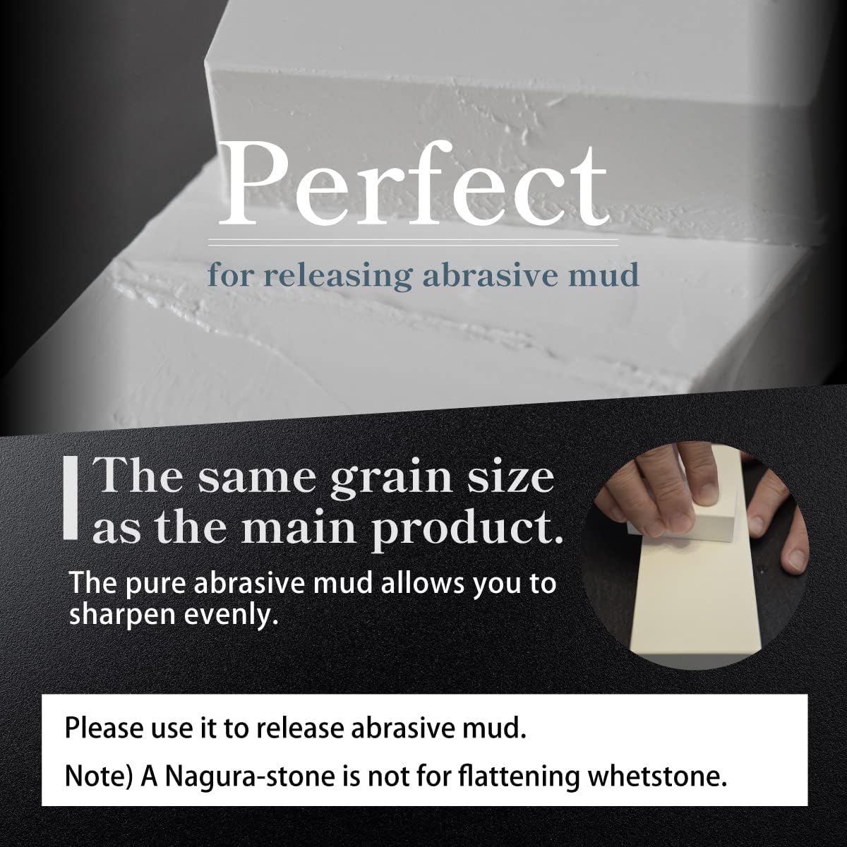 FUKAMI Whetstone Sharpening stone medium grit #1000 w/Nagura, 7.1" x 2.4" x 0.8" (Pro Power. Perfectly Compact for home use), Made in Japan (#1000)