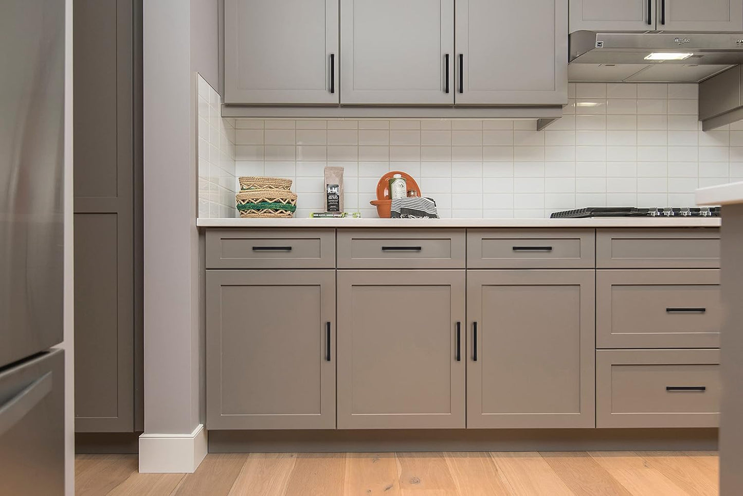 Ravinte 15 Pack Matte Black Square Bar Drawer Handles - 3-3/4 Inch, Slim, Kitchen Cabinet Hardware