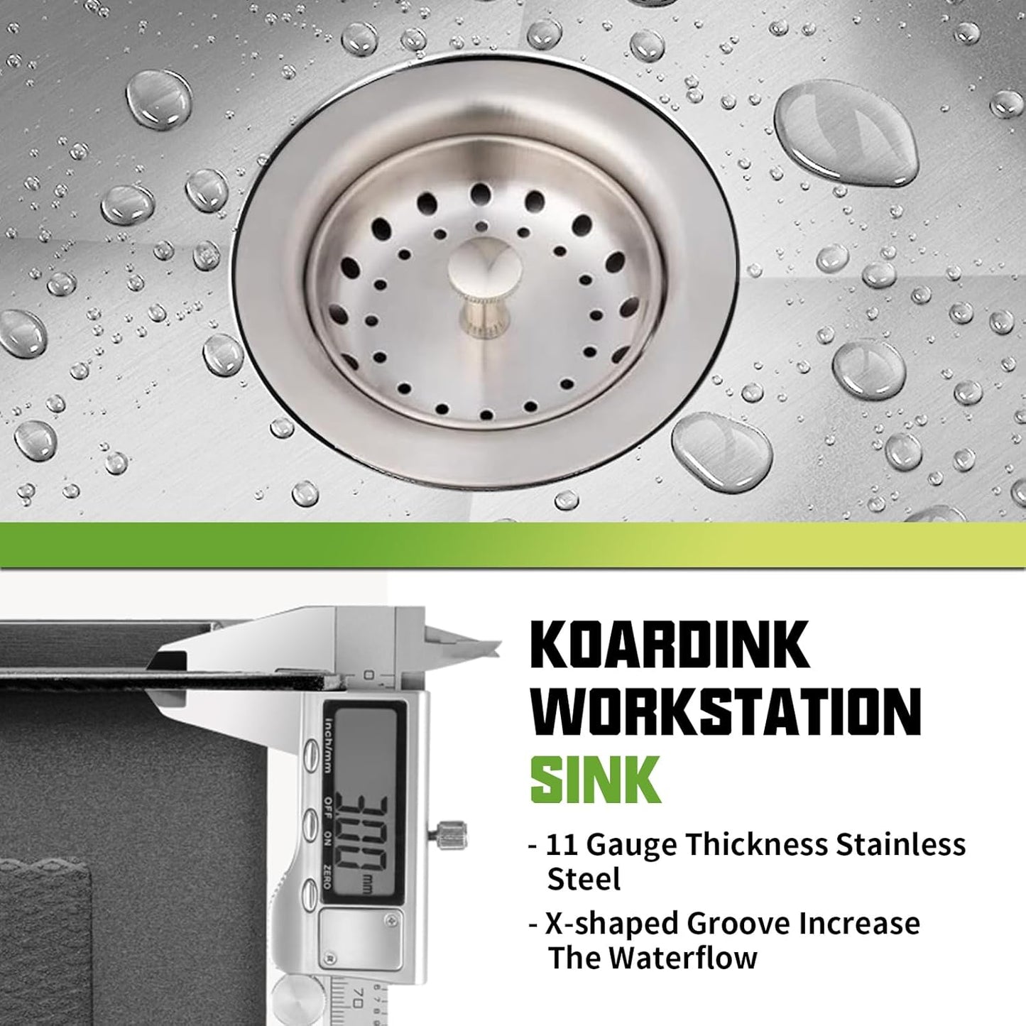 30x22 Inch Stainless Steel Kitchen Sink - Drop In Modern Single Bowl Topmount Kitchen Sink With Silicon Mat,Drain Strainer Set Offering Large Basin And Compatibility With Various Kitchen&Bar Style