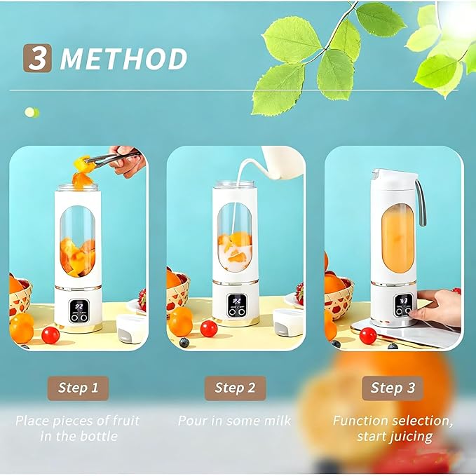 Digital Multimode Juicer Blender - Smart Led Display, Portable Usb Personal Electric Blender, Juicer Shakes And Smoothies Blender For Smoothies Liquid Diet, Shakes, Leak Proof Design (1PC-A)