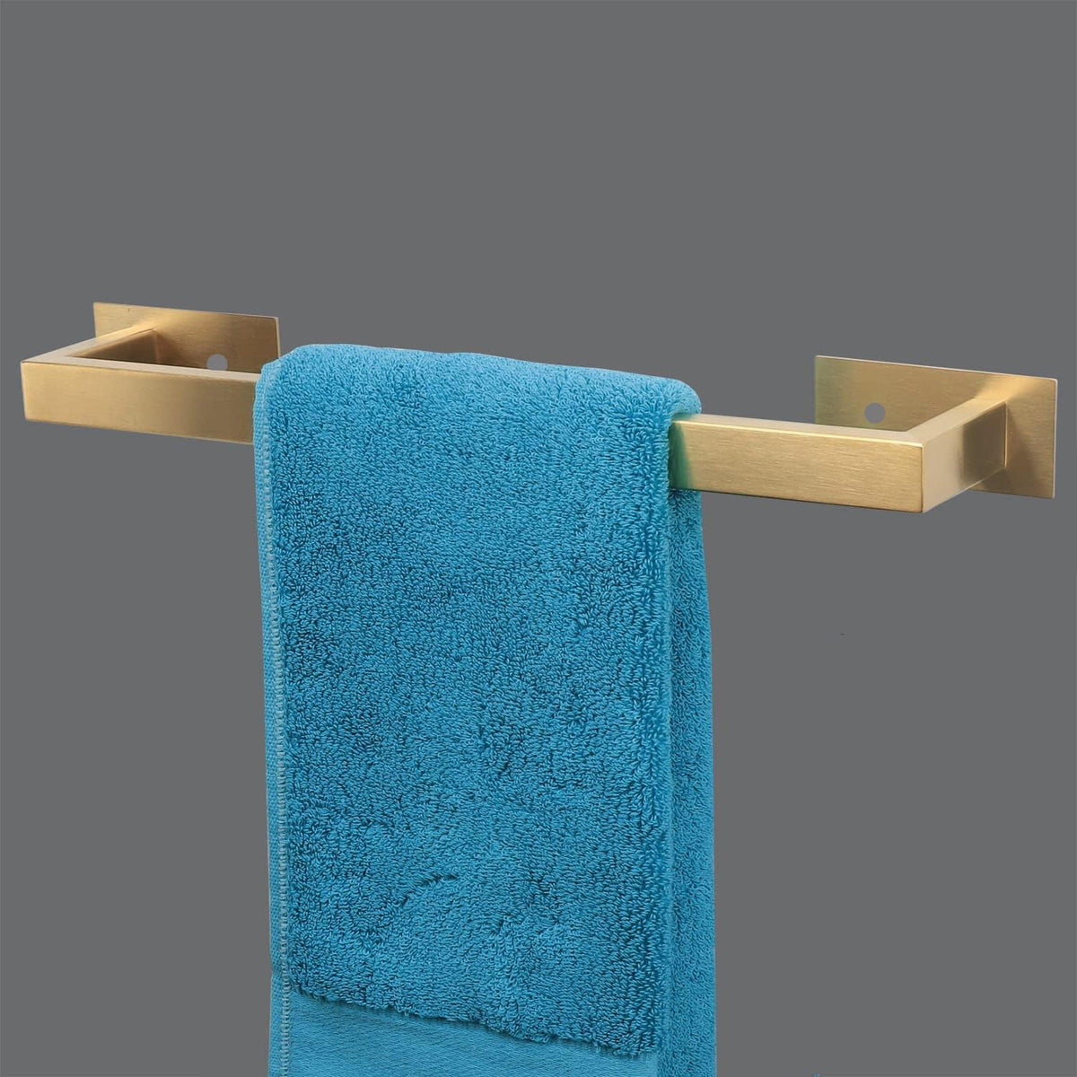 Bathroom Towel Bar Self Adhesive, No Drilling Towel Rack Easy to Install,Hand Towel Holder Made of Premium Stainless Steel Sticky on Hand Towel Hanger for Kitchen, Toilet.(16IN, Gold)