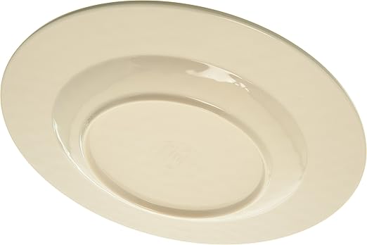 Carlisle FoodService Products Grove Reusable Plastic Plate Salad Plate with Rim for Home and Restaurant, Melamine, 9 Inches, Aqua