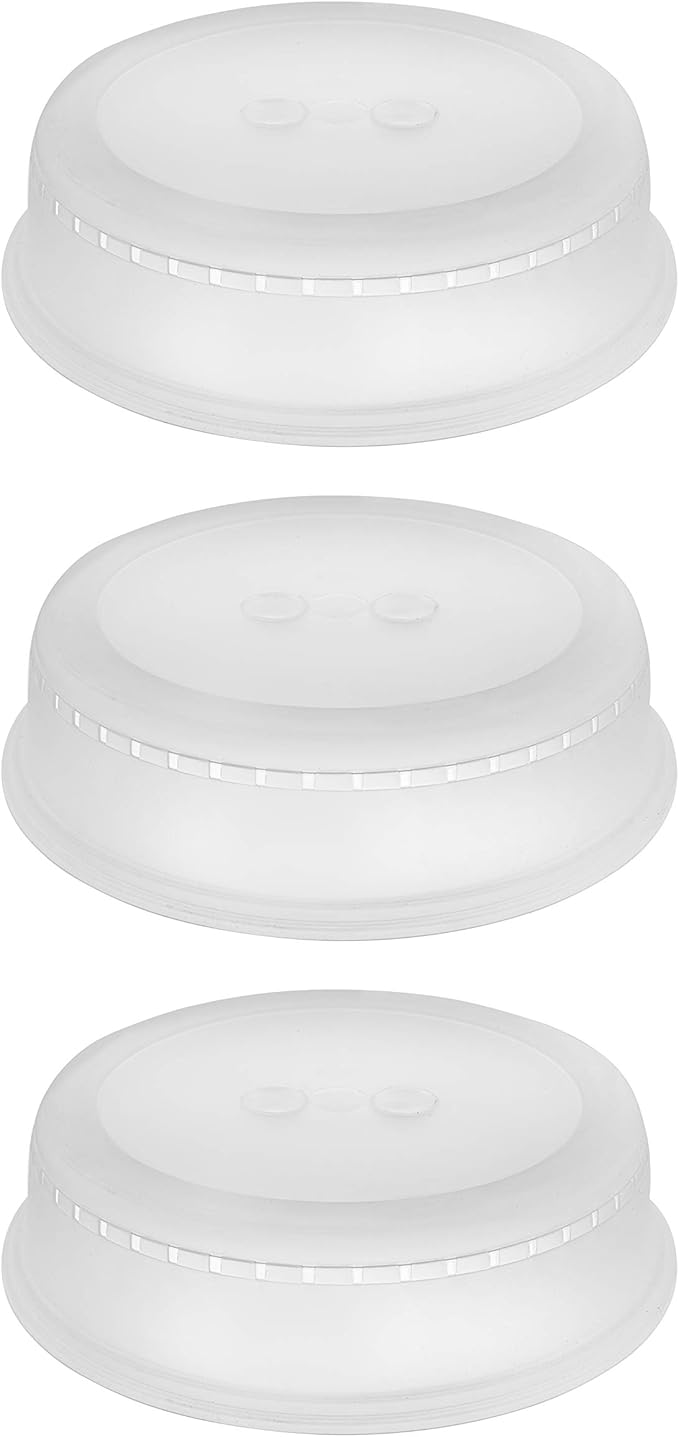 YBM Home Microwave Splatter Cover Keeps Your Microwave Spotless During Food Heating, Anti-Splatter Plate Lid Cover, BPA Free and Dishwasher Safe, 11 Inch ba293 Pack of 3