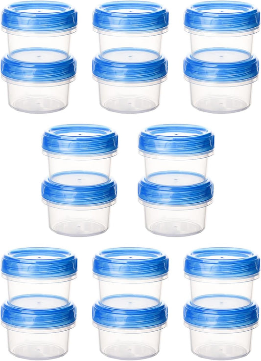 Salad Dressing Containers, [16 Pack*2 oz] Reusable Easy to Open Dressing, Condiment, Sauce, Dip Containers to Go With Leak-Proof Twist Top Lids, Bpa Free, Safe For Microwave, Freezer, Dishwasher